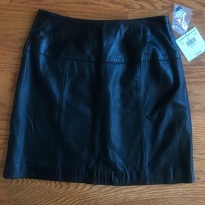 NWT Valerie Stevens Lambskin (leather) skirt